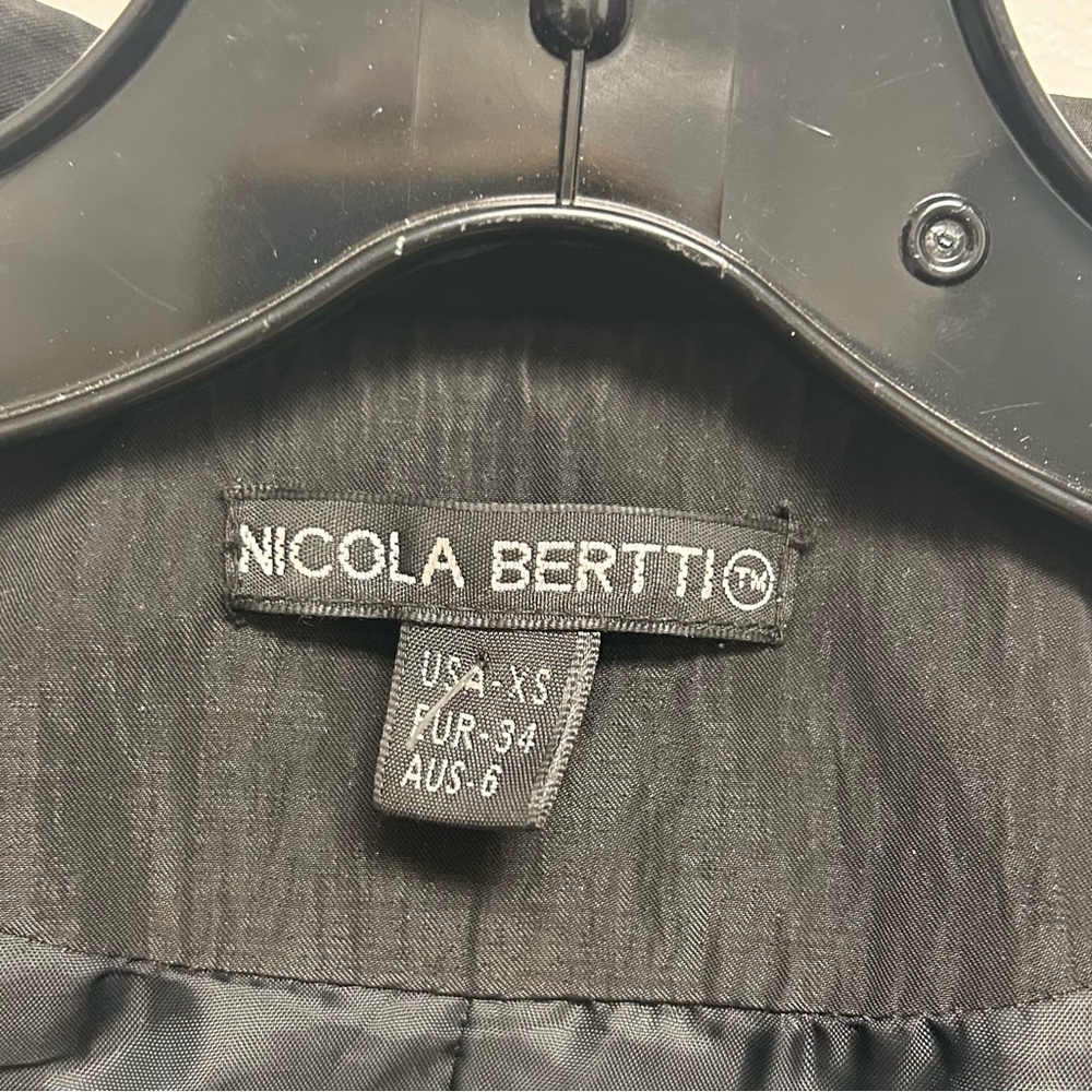 Nicola Bertti Black Coat, Size XS - Picture 7 of 14